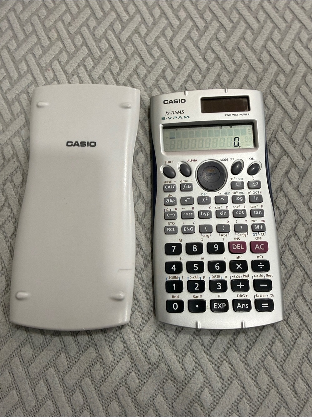 Casio Fx-115MS S-VPAM Scientific Calculator w/Case Cover- Excellent Condition!